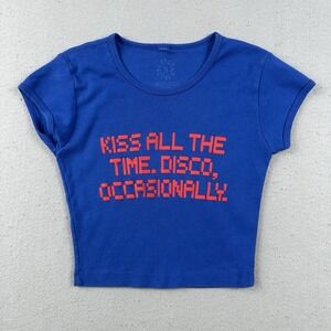 Harry Styles KATTDO Baby Tee Shirt S Blue Kiss All The Time Disco Occasionally